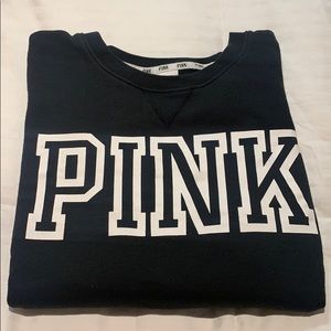 PINK cropped crew neck